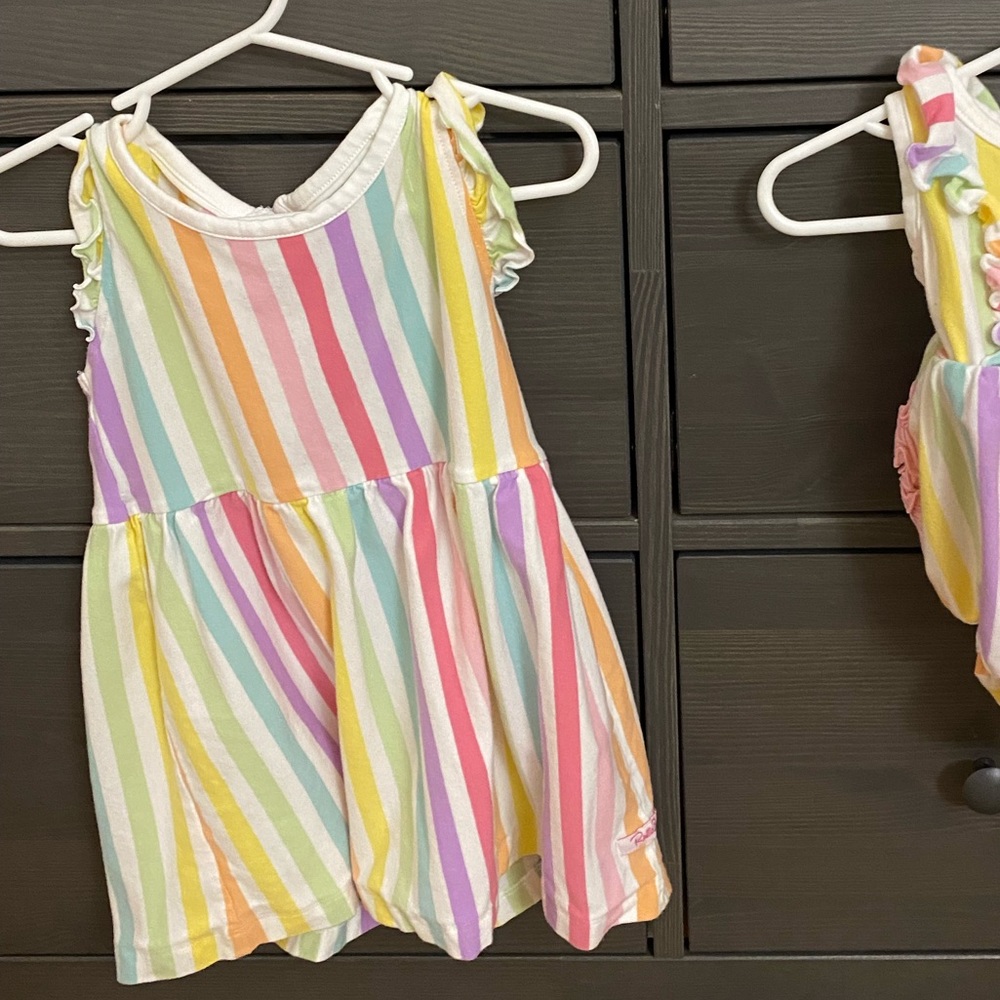 Rufflebutts striped dress size 3T never been worn